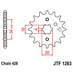 Звездочка передняя JT Sprockets (шаг428) JT JTF1263 